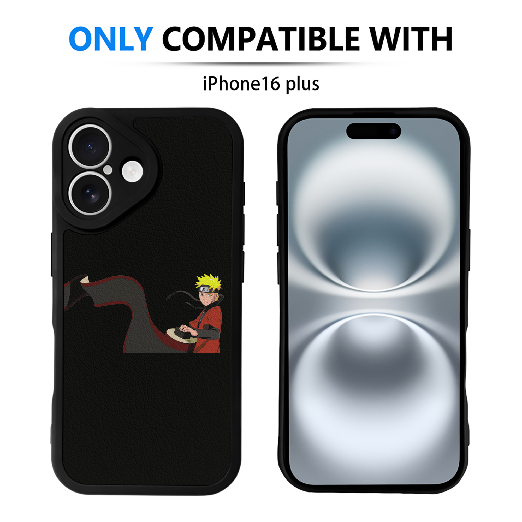 （画像用） NARUTO -ナルト- うずまき ナルト Uzumaki Naruto 【iPhone 16シリーズ対応】シリコンスマホケース（レザー調） 材質：シリコン